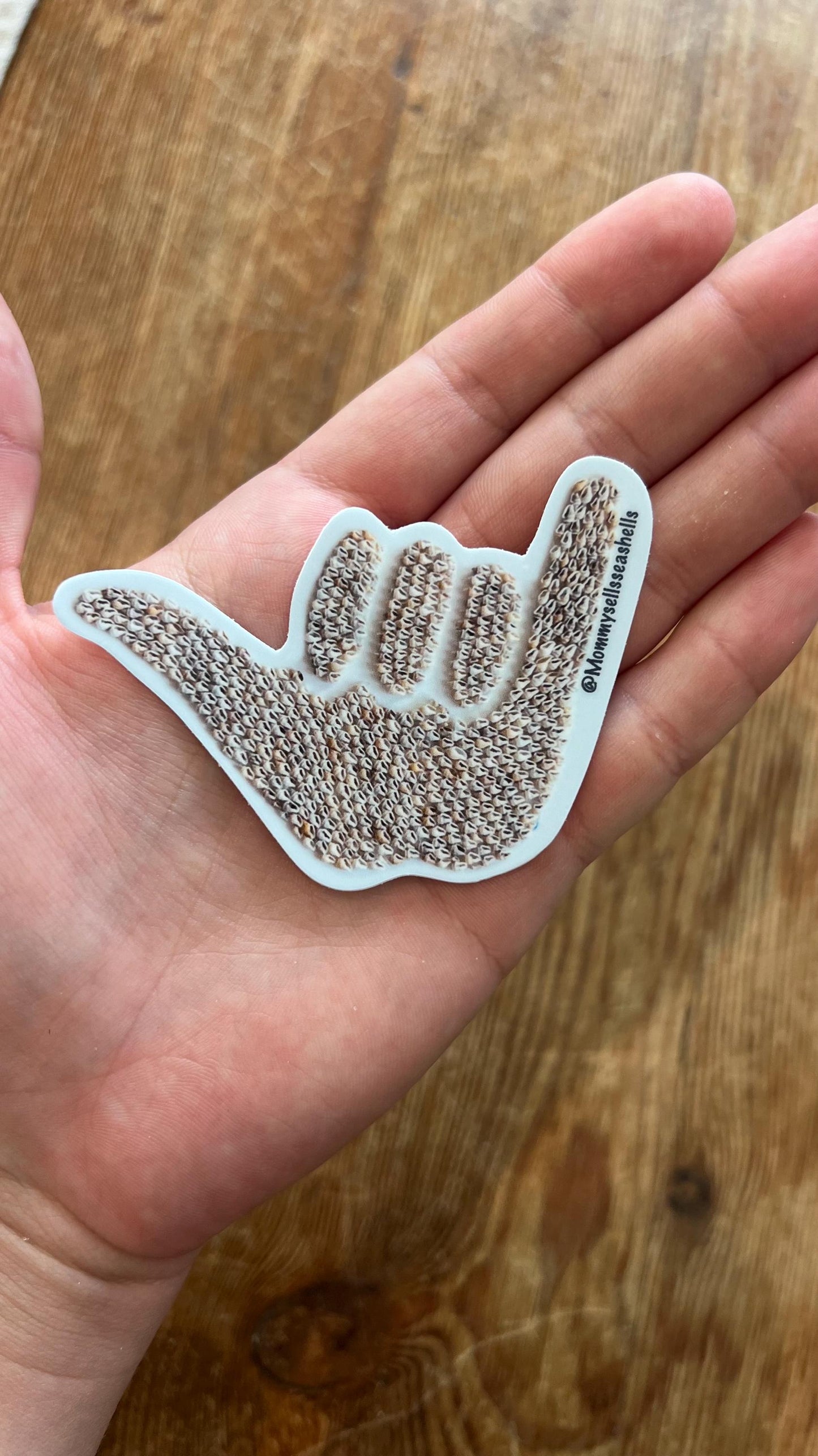 Seashell Shaka Sticker