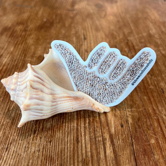 Seashell Shaka Sticker