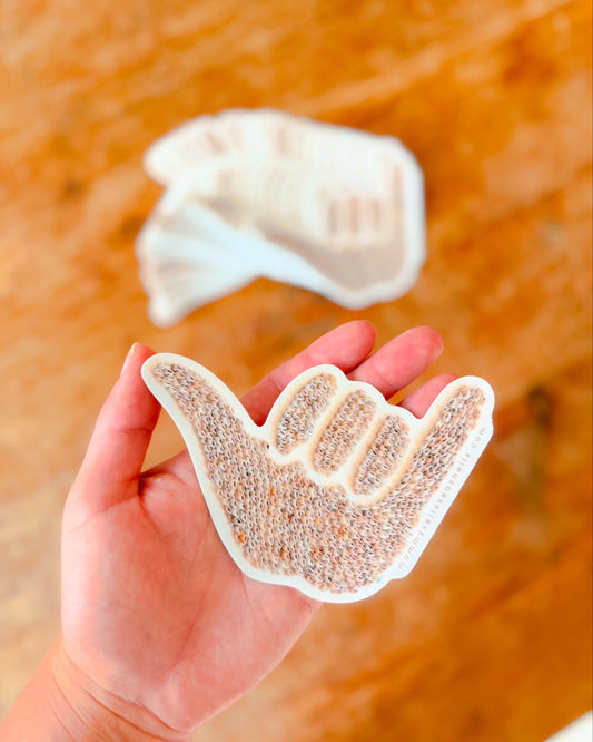 Seashell Shaka Sticker