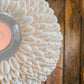 White Cowrie Shell Tealight Centerpiece | Seashell Candle Votive