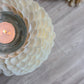 Delicate White Seashell Tealight Centerpiece | Seashell Candle Votive